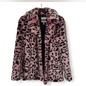 🩷avec les filles pink leopard fur coat 🩷
